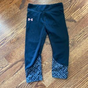 Under Armour Infant Baby Girls' Black Leggings Athletic Yoga Pants 24 Months EUC